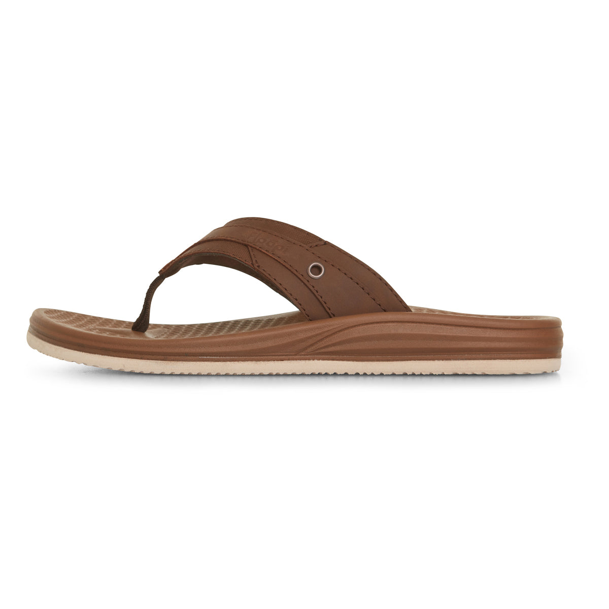 thumbnail image 2 of HobiBear Men's Brown Thong Sandals - Comfortable Indoor/Outdoor Beach Flip Flops, Slip-On Style, Sizes 7-16 2 of 6