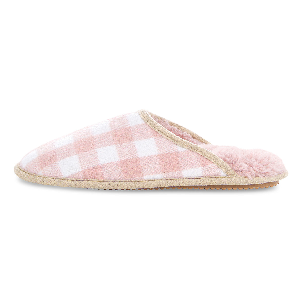 Pink Tonal Checkered Slippers – Pink Lily