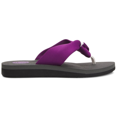 FLOOPI Women's Yoga Mat Padding Comfort Thong Flip Flops Purple Black Size  US 10