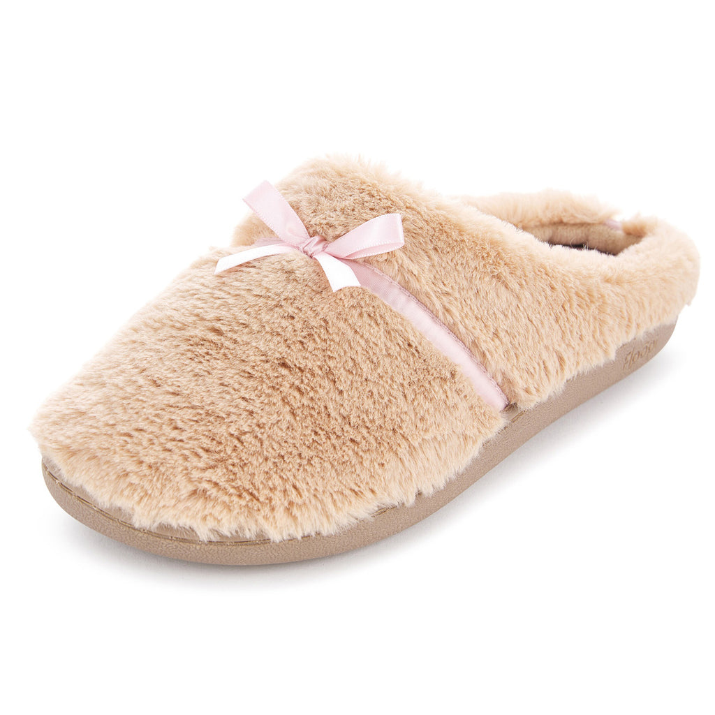 Women’s Lacey Faux Fur Clog Slippers