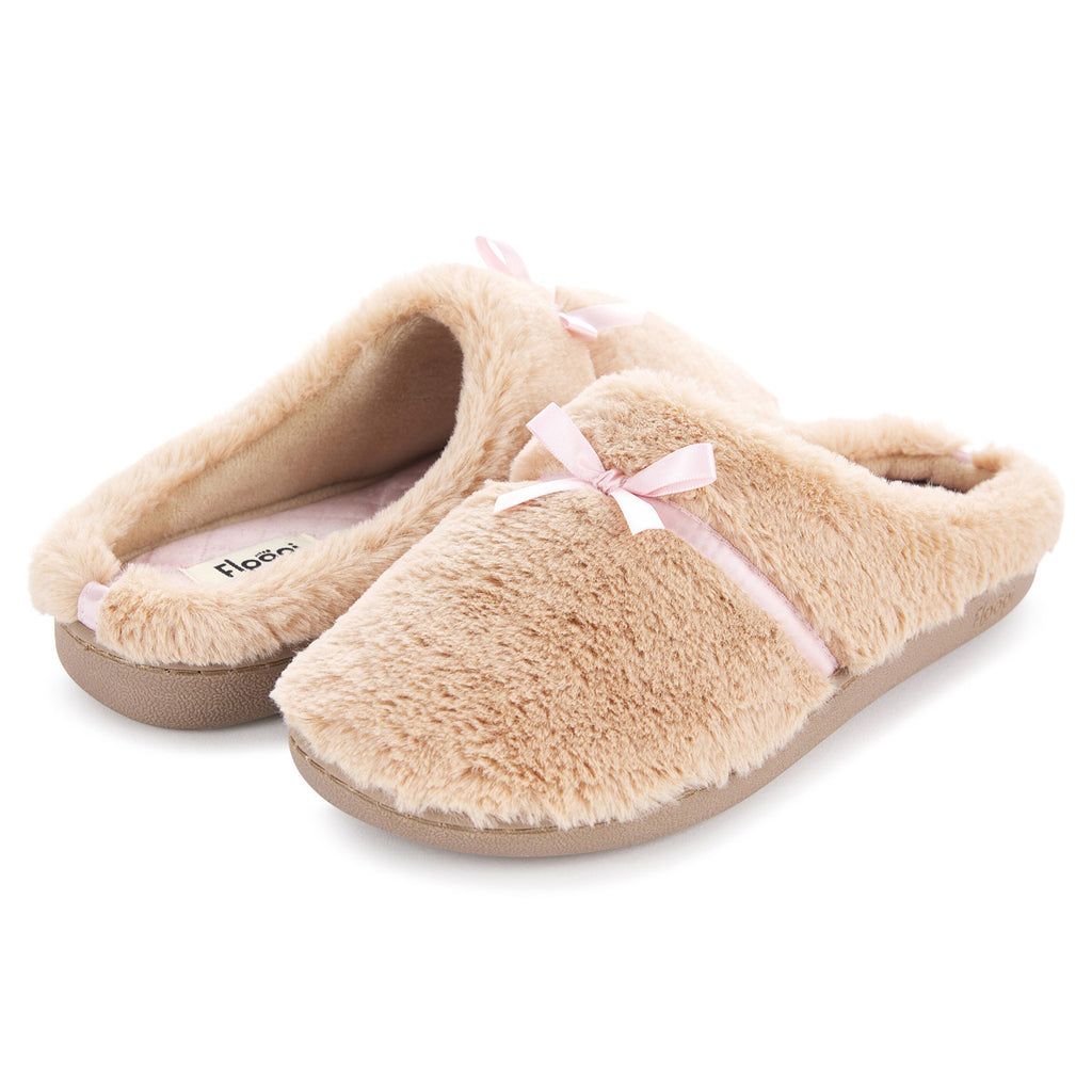 Women’s Lacey Faux Fur Clog Slippers
